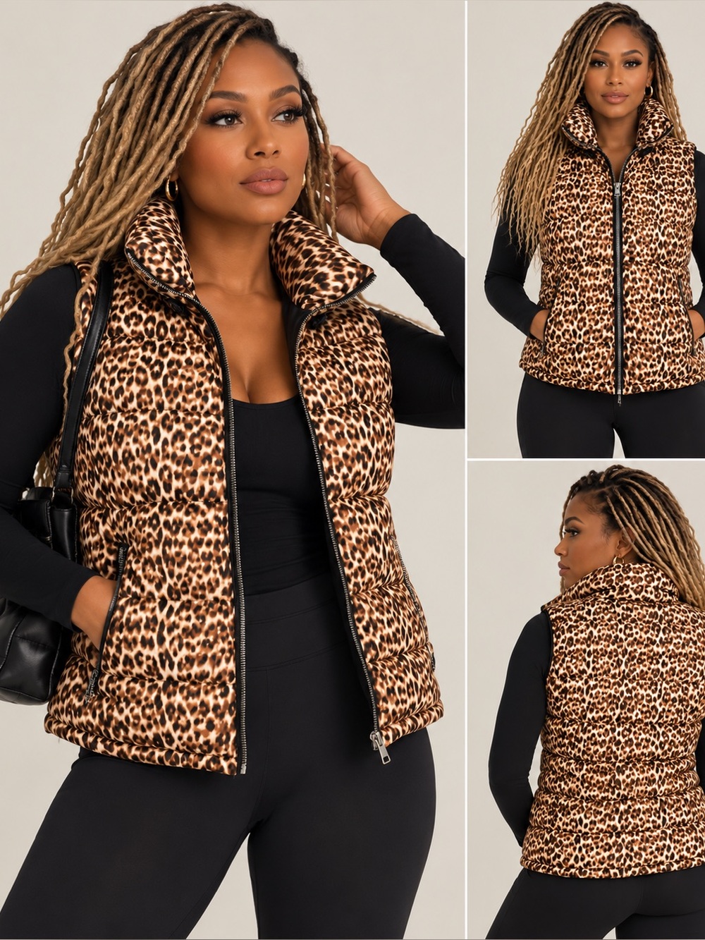 Calvin Klein Cheetah Puffer Vest
